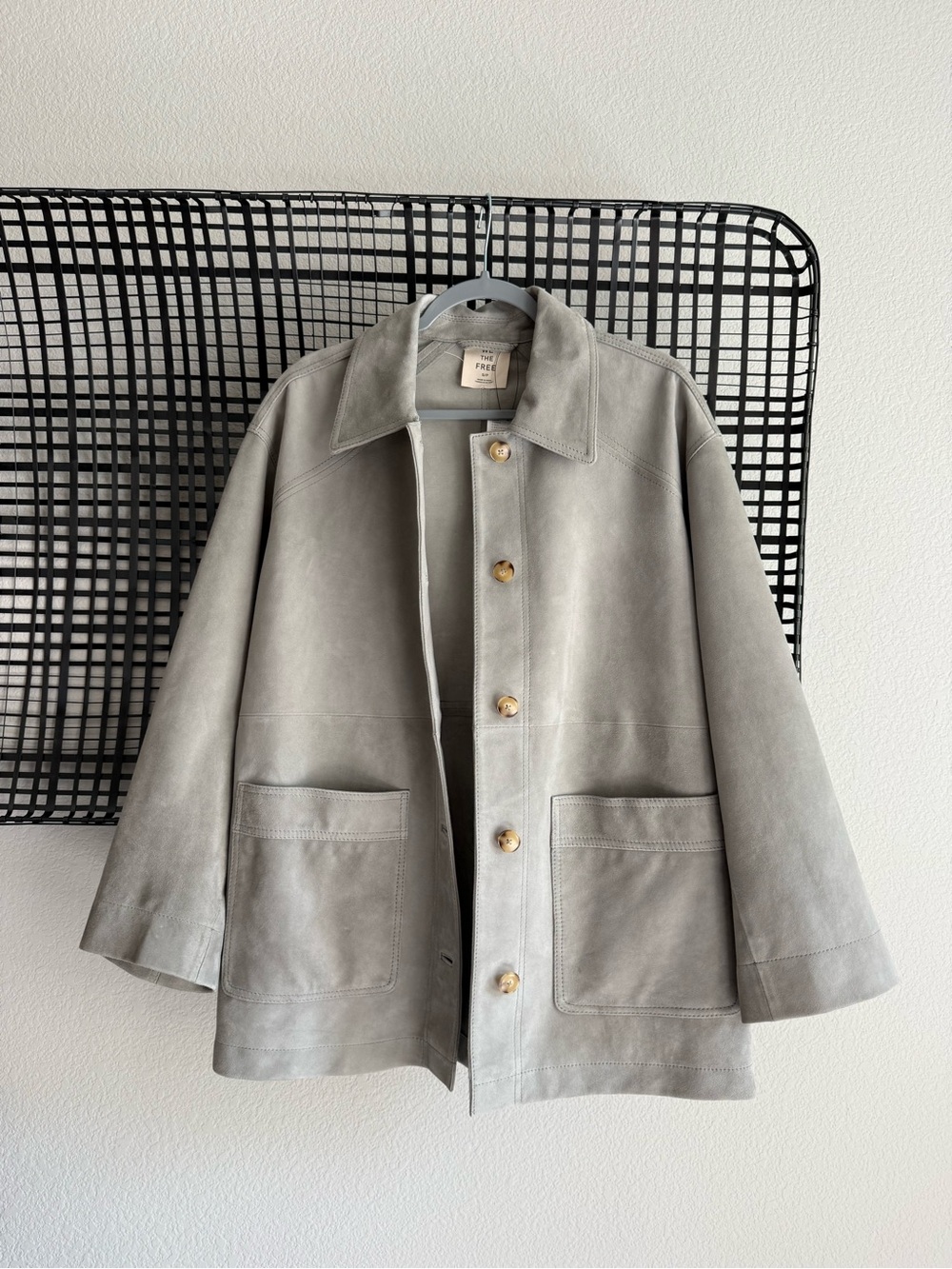 Free people Annalise suede jacket grey